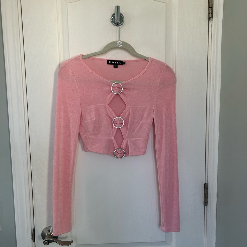 Motel Rocks Pink Ruti Top Long Sleeve - Picture 3 of 5
